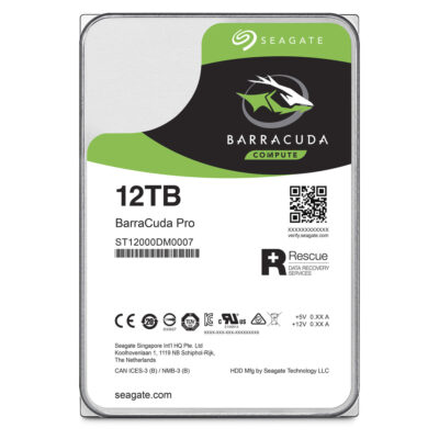 Seagate BarraCuda Pro 12TB 7200 RPM 256MB Cache SATA 6.0Gb/s 3.5" Internal Hard Drive
