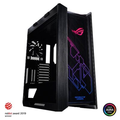 ASUS ROG Strix Helios GX601 RGB Mid-Tower Computer Case for up to EATX Motherboards with USB 3.1 Front Panel, Smoked Tempered Glass, Brushed Aluminum and Steel Construction, and Four Case Fans