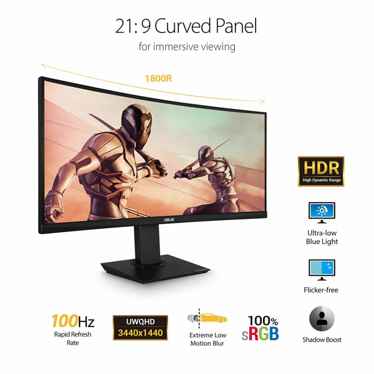 ASUS VG35VQ TUF Gaming 35â Curved HDR Monitor â EEZEPC