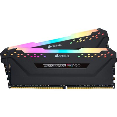 Corsair VENGEANCE® RGB PRO 16GB (2 x 8GB) DDR4 DRAM 3600MHz C18 Memory Kit — Black
