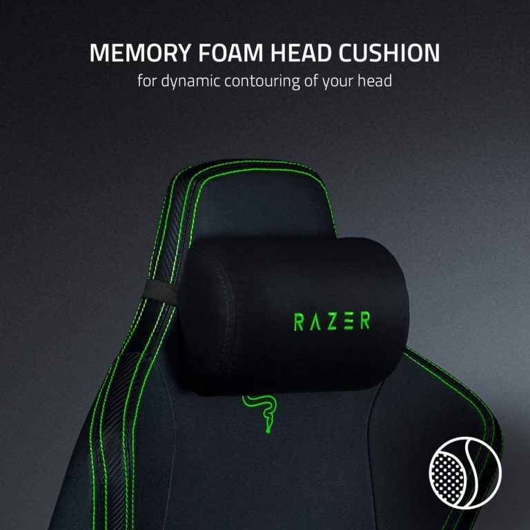 Razer Iskur Gaming Chair with Builtin Lumbar Support (Nasa Black Green