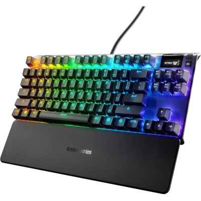 SteelSeries Apex Pro TKL Mechanical Gaming Keyboard – World’s Fastest Mechanical Switches – OLED Smart Display – Compact Form Factor – RGB Backlit