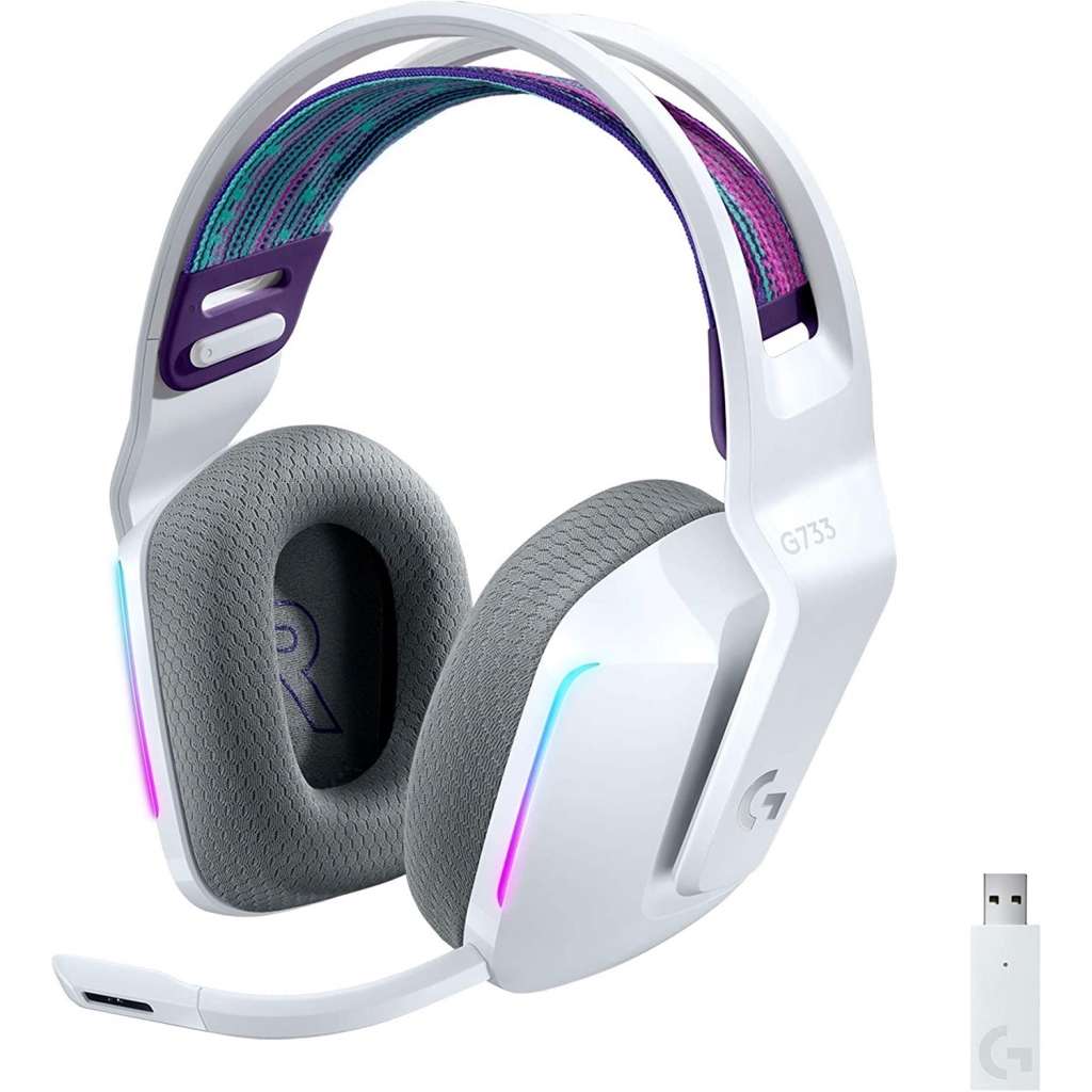 G733 ultra lightweight, wireless gaming headset white eezepc 1