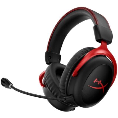 Kingston HyperX Cloud II Wireless - Gaming Headset for PC, PS4, Nintendo Switch, Long Lasting Battery Up to 30 Hours, 7.1 Surround Sound, Memory Foam, Detachable Noise Cancelling Microphone with Mic Monitoring