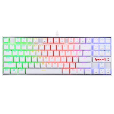 Redragon Kumara K552 (Blue Switches) Tenkeyless RGB Mechanical Gaming Keyboard - White