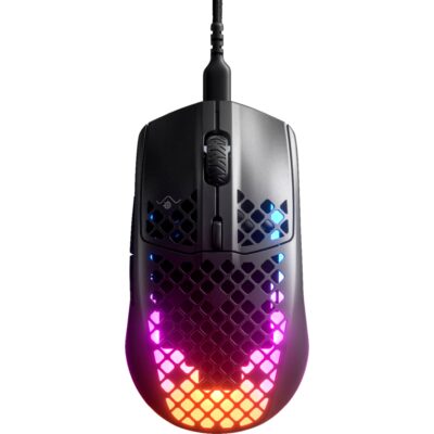 SteelSeries Aerox 3 Wired Optical Gaming Mouse with Ultra-lightweight Design - Black