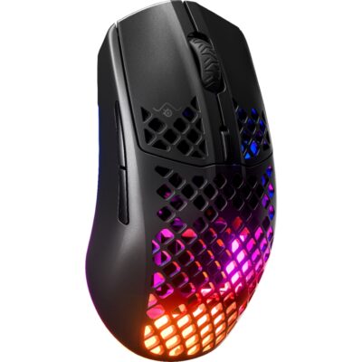 SteelSeries Aerox 3 Wireless Optical Gaming Mouse with Ultra-lightweight Design - Black