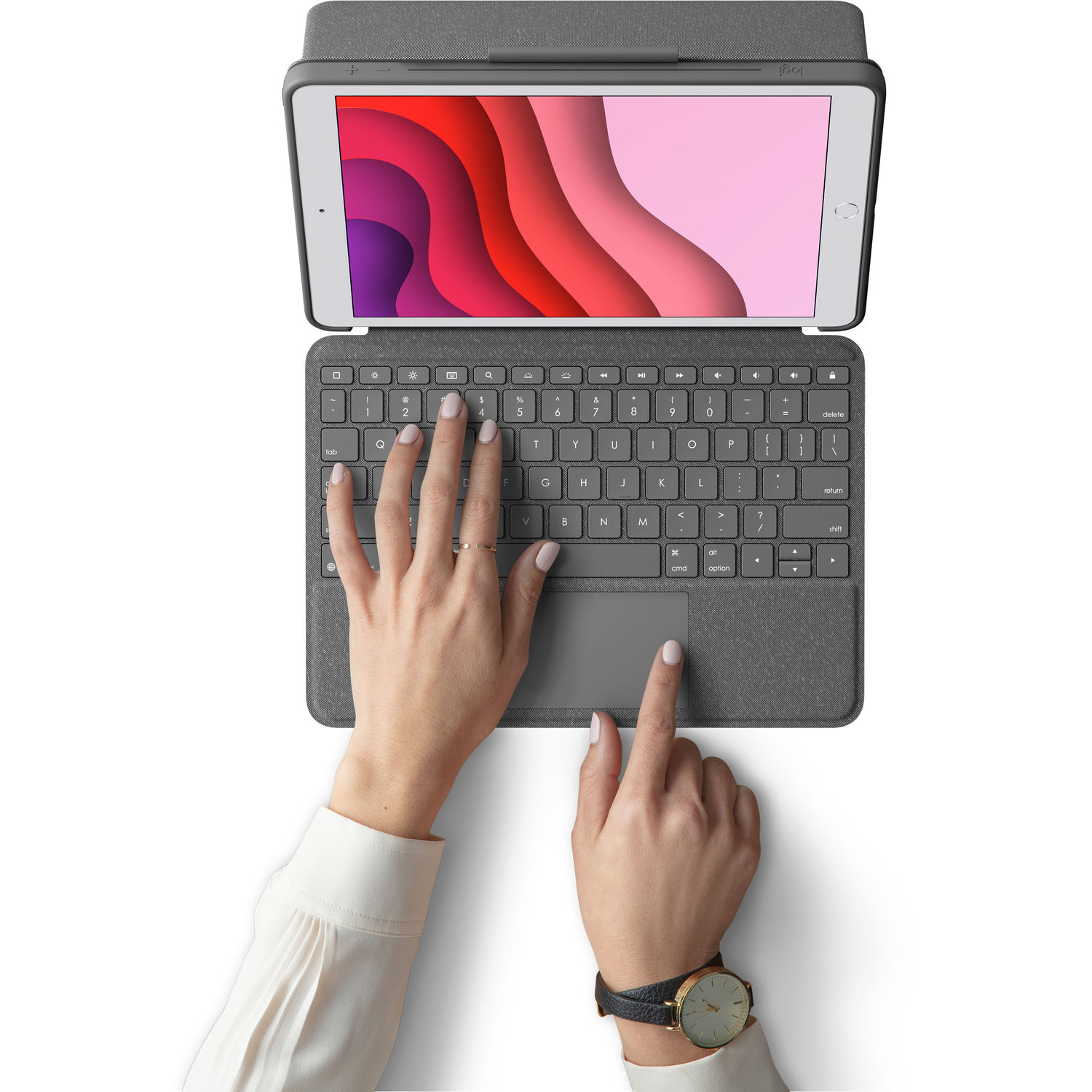 Logitech Combo Touch Backlit Keyboard Case for Apple iPad Pakistan