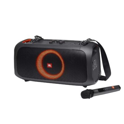 JBL PartyBox On-The-Go Portable Party Speaker With Built-in Lights And Wireless Mic