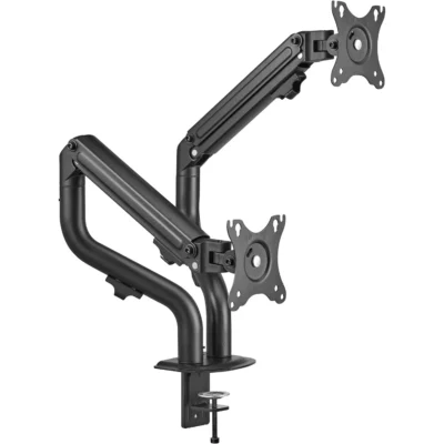 Twisted Minds Dual Pipe Shaped, Counter Balanced Spring Assisted Monitor Arm