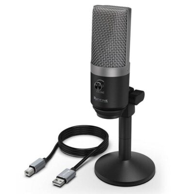 Fifine K670 USB Mic with A Live Monitoring Jack For Streaming Podcasting On Mac/Windows