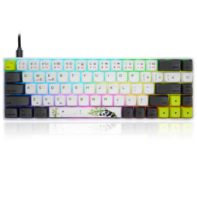 Skyloong SK68S Panda GK1 Keycaps Red Switches Wired/Wireless RGB Mechanical Keyboard