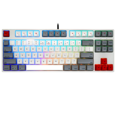 Skyloong SK87S Retro PBT Keycaps Red Switches Wired/Wireless Mechanical Keyboard