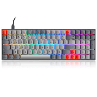 Skyloong SK96S Deep Grey PBT Keycaps Red Switches Wired/Wireless Mechanical Keyboard
