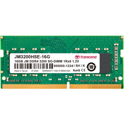 Transcend 16GB DDR4-3200MHz SO-DIMM (JetRam) Laptop Memory Stick