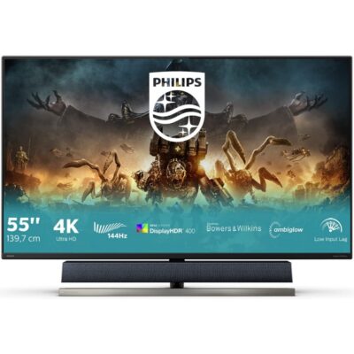 Philips 559M1RYV 55" 4K 144Hz VA Panel Console Gaming Monitor, HDR Display with Ambiglow