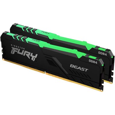 Kingston Fury Beast RGB 16GB (2x8GB) 3200MHz DDR4 CL16 Desktop Memory