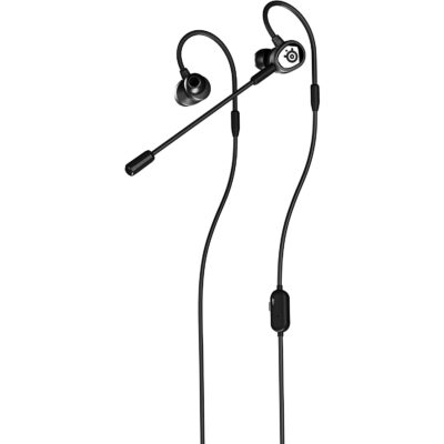 SteelSeries Tusq in-Ear Mobile Gaming Headset – Dual Microphone with Detachable Boom Mic – Ergonomic Suspension Design Earphones