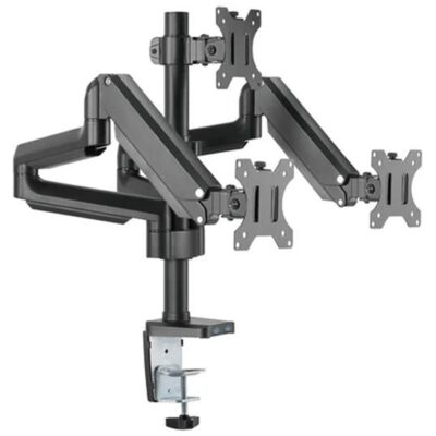 Twisted Minds Premium Triple Monitors Aluminum Pole Mounted Gas Spring Monitor Arm With USB Ports