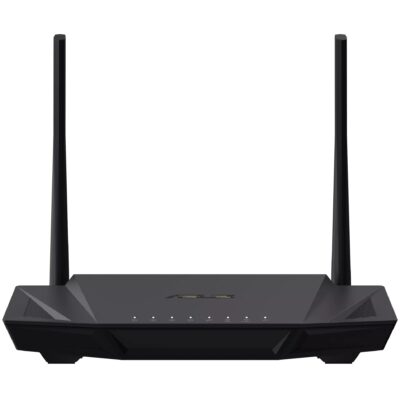 ASUS RT-AX56U AX1800 Dual Band WiFi 6 (802.11ax) Router supporting MU-MIMO and OFDMA technology, with AiProtection Pro network security powered by Trend Micro™, compatible with ASUS AiMesh WiFi system