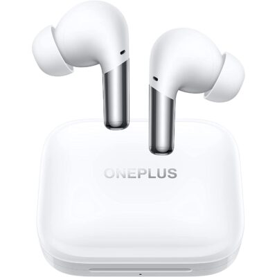 OnePlus Buds Pro Wireless Earbuds with Charging Case, Smart Adaptive Noise Cancellation Sound – Glossy White