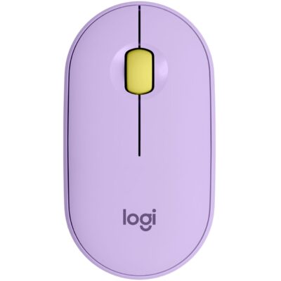 Logitech M350 Pebble Wireless Optical Mouse - Lavender Lemonade