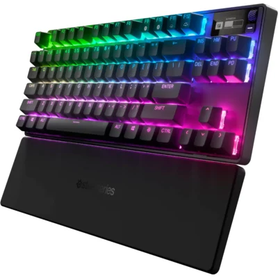 SteelSeries Apex Pro 2023 TKL Wireless Mechanical OmniPoint Adjustable Actuation Switch Gaming Keyboard with RGB Backlighting - Black