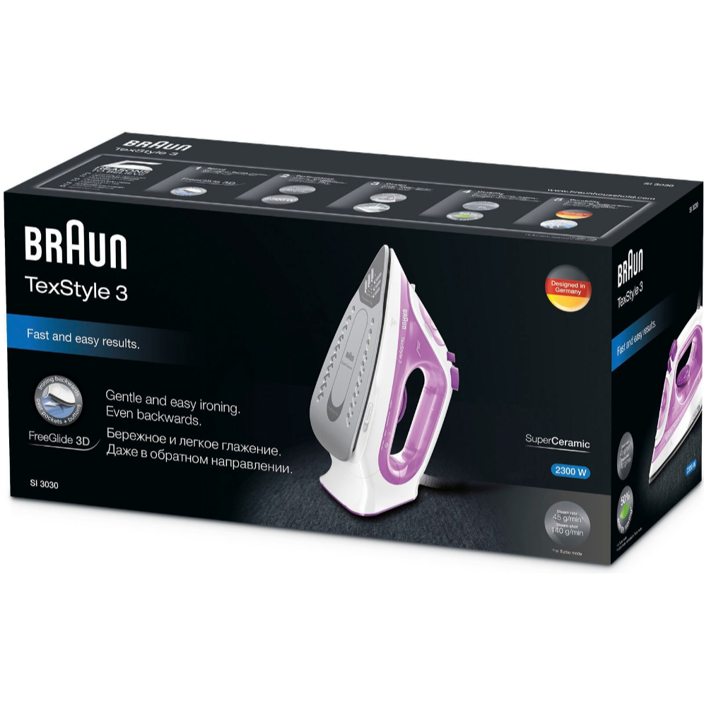 Braun SI 3031 TexStyle 3 Steam Iron Purple Pakistan