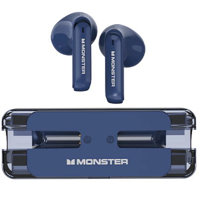 Lenovo MONSTER AIRMARS XKT08 True Wireless Gaming Earbuds – Blue
