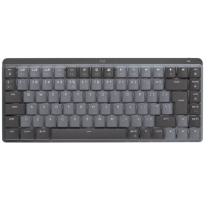 Logitech MX Mechanical Mini Compact Wireless Keyboard with Backlit Keys - (Tactile Quiet, Space Gray)