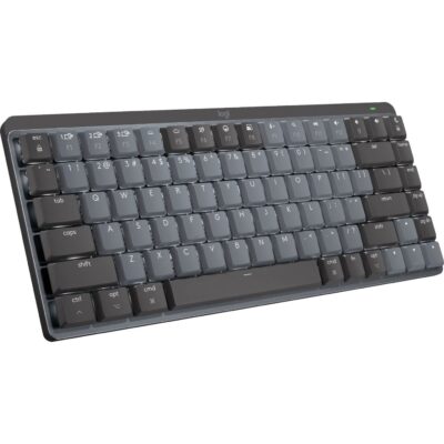 Logitech MX Mechanical Mini Compact Wireless Keyboard with Backlit Keys - (Clicky, Space Gray)