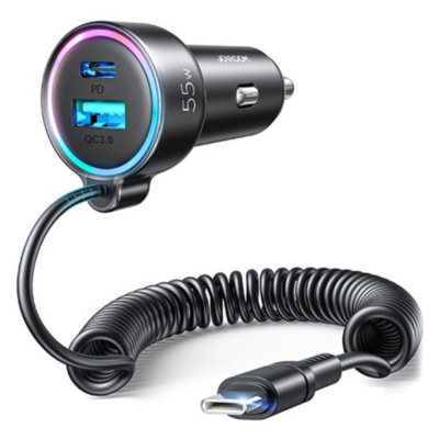 JOYROOM JR-CL07 3-in-1 Wired Type-C Car Charger