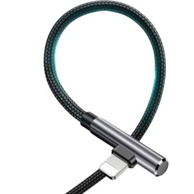 JOYROOM S-1230N4 3A Lightning Gaming Angle Head Fast Charging Data Cable – Dark Gray
