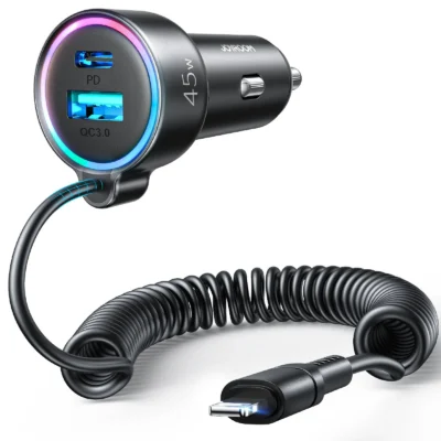 JOYROOM JR-CL08 3-in-1 Lightning Wired Car Charger