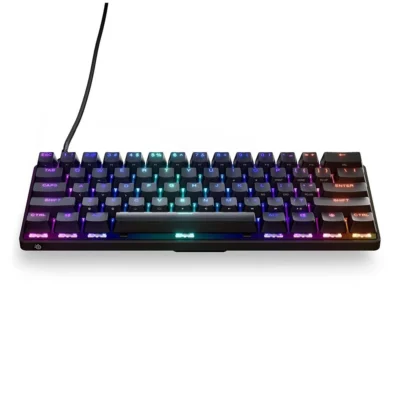 SteelSeries APEX 9 MINI 60% Wired OptiPoint Adjustable Actuation Switch Gaming Keyboard with RGB Lighting – Aluminum Alloy Frame – Double Shot PBT Keycap - Black
