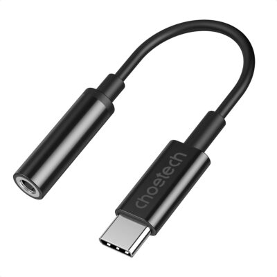 Choetech USB-C to 3.5mm Headphone Audio Adapter – Black