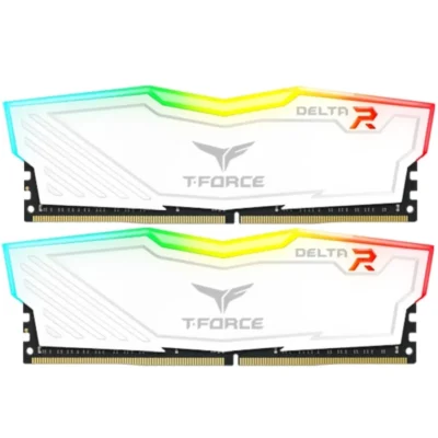 TEAMGROUP T-Force Delta RGB DDR4 16GB (2x8GB) 3600MHz Memory - White