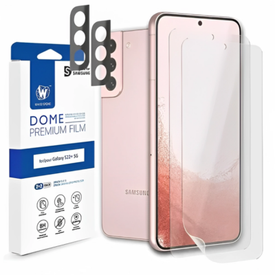 Whitestone Dome Premium Film For Samsung Galaxy S22 Plus EPU Film Screen Protector with Camera Protector – 2 Pack