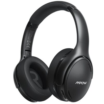 Mpow H19 IPO Hybrid Noise Cancelling Headphones 100 Hours Bluetooth 5.0 Headphones Over Ear Hybrid ANC Headphones with 40 mm Driver, Voice Control, Built-in Microphone CVC8.0, HiFi for iOS Android TV PC