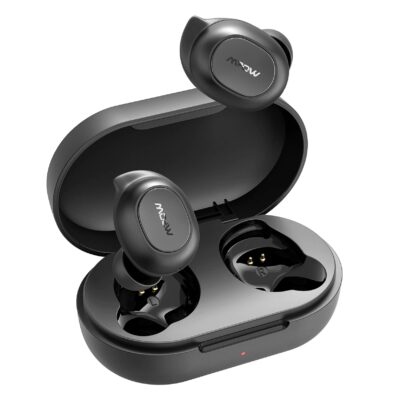 Mpow MDots True Wireless Earbuds w/ Punchy Bass Sound, Smart Control Bluetooth Earbuds, IPX6 Waterproof Sport Headphones, 20 Hrs w/Twin&Mono Mode/Mics, Black