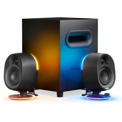 SteelSeries Arena 7 2.1 Bluetooth Gaming Speakers with RGB Lighting - Black