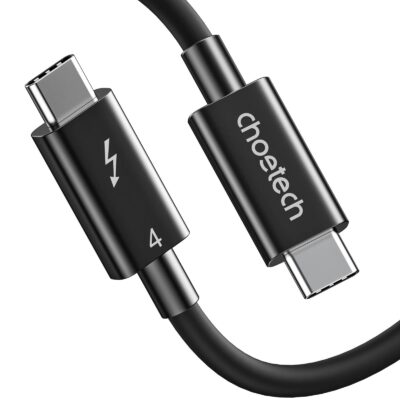 Choetech Thunderbolt 4 Cable 2.6ft 40Gbps With 100W Charging And 8K@30Hz 5K@60Hz Or Dual 4K Video – Black