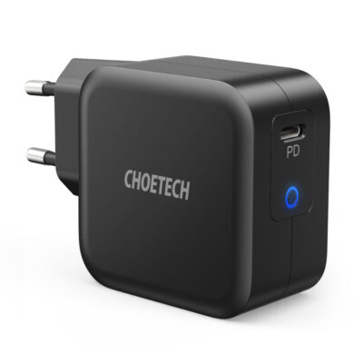 Choetech 61W Gan Tech Power Delivery Fast Charger with PD 3.0 & GaN Tech Type C Foldable Charger – US – Black