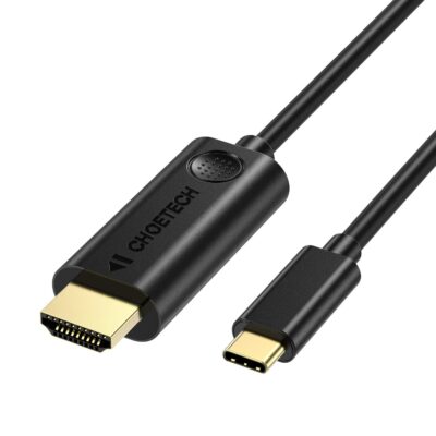 Choetech Type C (Thunderbolt 3) To HDMI 4K/60Hz Cable Compatible With iPad, MacBook Pro, iMac, MacBook, Chromebook, Galaxy Phones, Dell XPS, Etc -Black