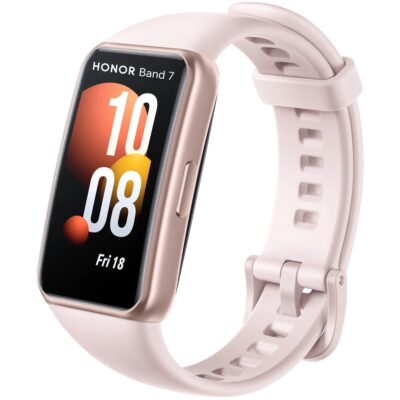 Honor Band 7 Large AMOLED Screen | 96 Workout Modes | 14 Days Battery Life – Coral Pink