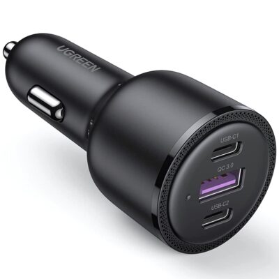 UGreen Car Charger 69W 3-PD Ports Super Fast Charging