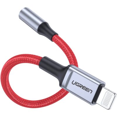 UGreen Headphones Adapter for Apple MFi Certified iPhone Lightning to 3.5mm Jack Converter – 10 cm