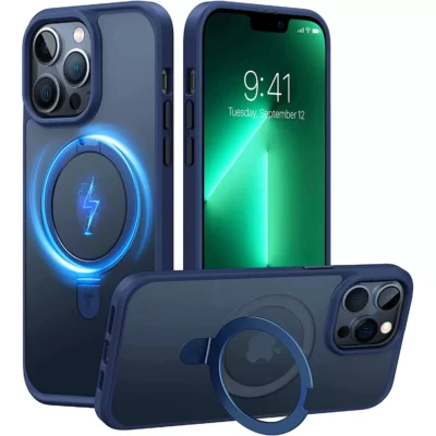 Torras iPhone 13 Pro Max UPRO OStand Case - Dark Blue