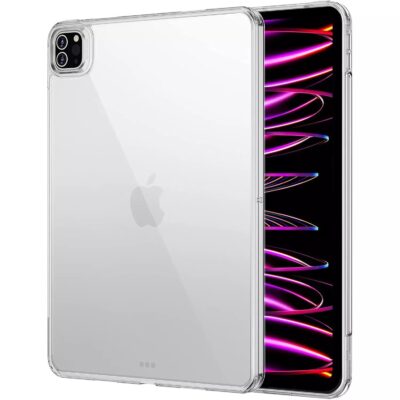 iPad Pro 12.9 2022 / 2021 Classic Hybrid Back Case Thin and Lightweight, Yellowing Resistant, Hard Back, Supports Pencil 2 – Crystal Clear