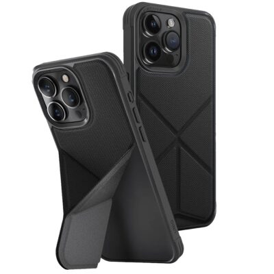 UNIQ Transforma Magclick Magsafe Compatible Phone Case for iPhone 15 Pro – Ebony (Black)